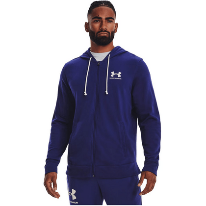 Under Armour Rival Terry LC FZ Pánská sportovní mikina, fialová, vel. S XXL