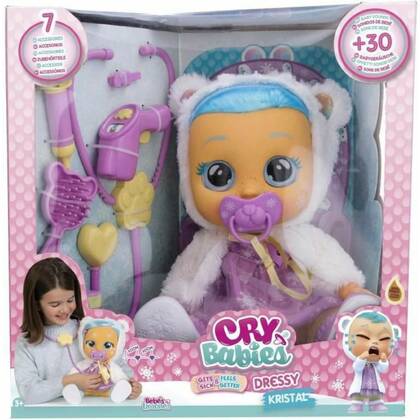 IMC Toys Cry Babies – Dressy – Wird krank und fühlt sich besser – Puppe Krystal