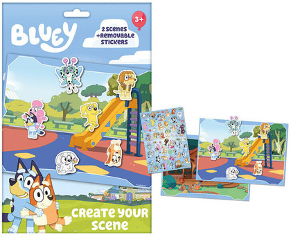 Kids Euroswan Tabuľa + samolepky na opakované použitie - Bluey