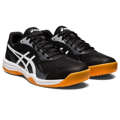 Asics Upcourt 5 Herren-Volleyball-/Hallenschuhe, Schwarz/Weiß, Gr 46,5