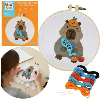 WOW BOX Kreatívna sada Vyšívanie - Kapibara obeduje