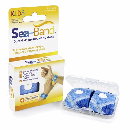 SEA-BAND Akupresúrne náramky proti nevoľnosti pre deti, modré