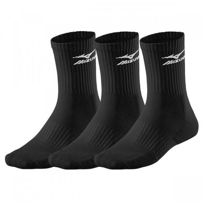 Mizuno Training 3p, Sportsocken, schwarz, groß 44-46