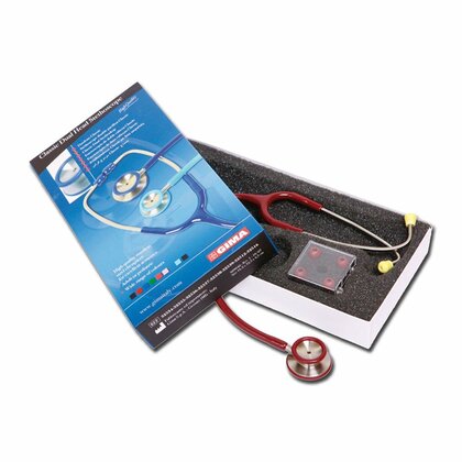 GIMA CLASSIC DUAL HEAD STETHO, Stetoskop pro interní medicínu, bordó