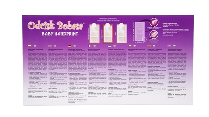 Baby Abdruckset, dreifacher Rahmen mit Ton - schwarz