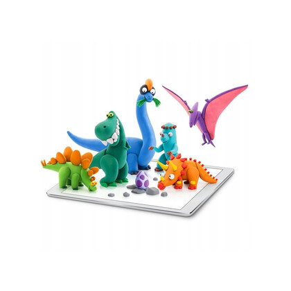 HEY CLAY Dinos Modelliermasse Set, Dinosaurier