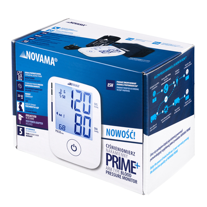 NOVAMA PRIME+ Ramenný tlakomer s ESH a IHB s USB-C adaptérom, biely