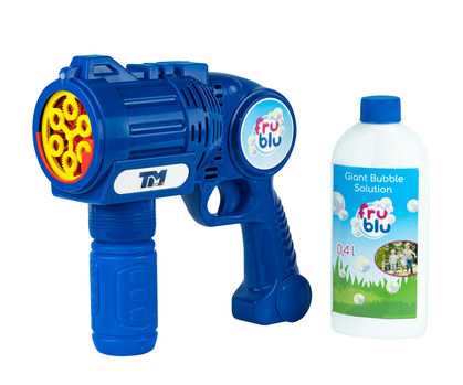 FRU BLU Shooter-Set Bublifuk – Seifenblasenpistole + Lösung 0,4 l