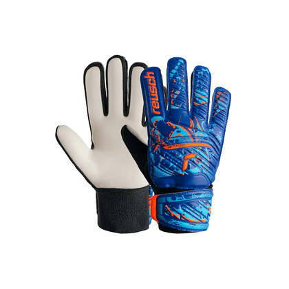 Reusch Attrakt Starter Solid Torwarthandschuhe, schwarz/weiß/blau. groß 10.5