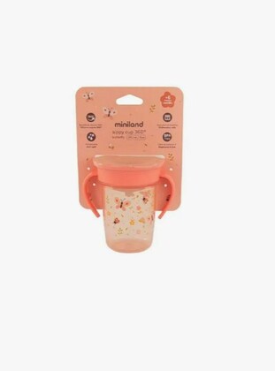 Miniland Auslaufsicherer 360° Becher für Kinder Explorer, 270ml, Schmetterlinge