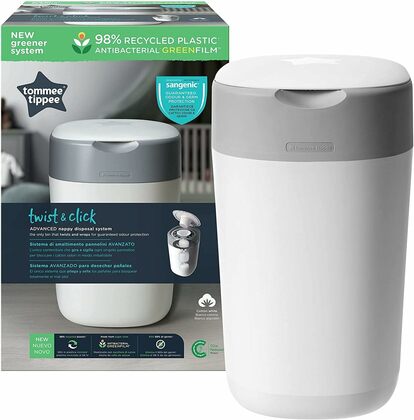 Tommee Tippee Twist &amp; Click Pelenkakosár, fehér