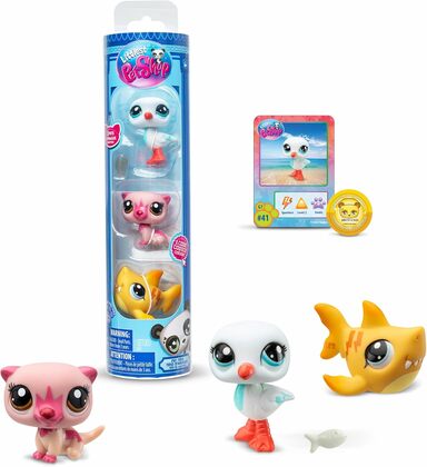 Littlest Pet Shop Trio In Tube - 3 figurából álló készlet egy tubusban