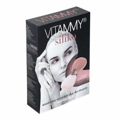 VITAMMY SILIKO Sonická tvárová kefka, púdrovo ružová