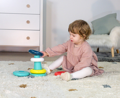 Miniland Skládací pyramida, Vzdělávací hračka a třídící hračka pro děti