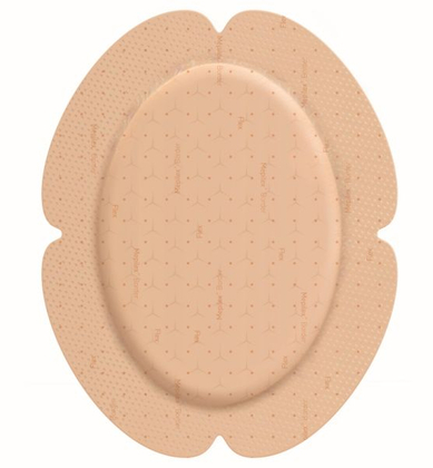 MOLNLYCKE MepilexBorderFlexOval Penový obväz-ošetrenie širokého spektra rán, 7,8x10cm/5ks