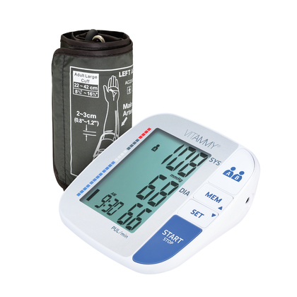 VITAMMY SMART 6 Automatisches Oberarm-Blutdruckmessgerät (sanfte Messung, Speicher 2× 250)