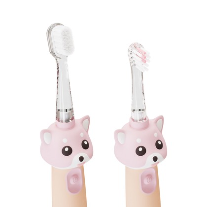 VITAMMY ePUPPY Kinder Schallzahnbürste (0–6 Jahre) + 2 Bürstenköpfe – Rosa
