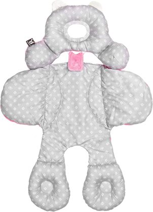Benbat Body Support – Ergonomická oboustranná vložka do autosedačky a kočárku, 0-12m, růžová