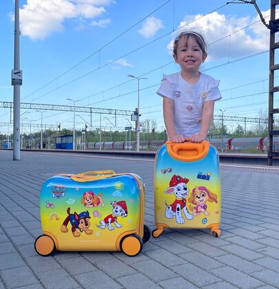 Nickelodeon Kinder Reisekoffer mit Rollen Paw Patrol – Gelb (Groß)