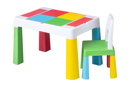 TEGA BABY Tisch mit mehrfarbigem MULTIFUN Stuhl