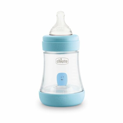 Chicco Perfect 5, Baby-Antikolik-Flasche, 150ml, blau, 0m +