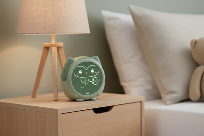 Cloud b Sovička Owlie - Detský spánkový trenažér s budíkom a nočným svetlom