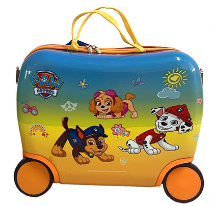 Nickelodeon Kinderfahrkoffer und Rutscher Paw Patrol – Gelb (Klein)