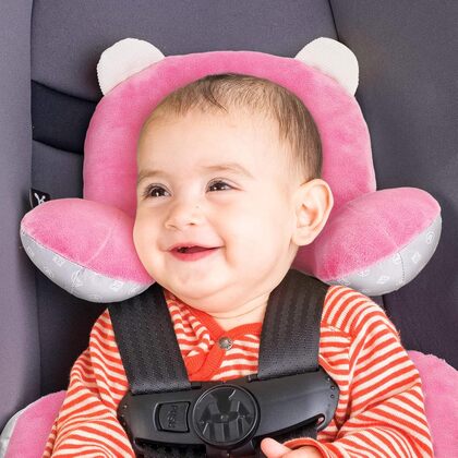 Benbat Body Support – Ergonomická oboustranná vložka do autosedačky a kočárku, 0-12m, růžová