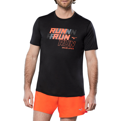 Mizuno Core Run Pánske bežecké tričko, čierne, veľ. XL