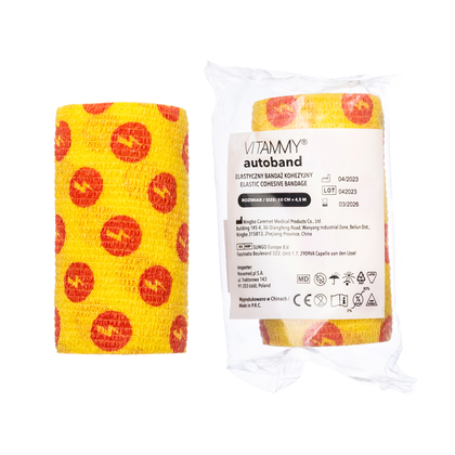 VITAMMY Autoband Samolepiaca bandáž s potlačou blesku, žltá, 10cmx450cm