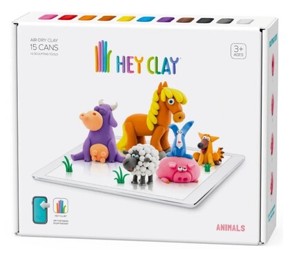 HEY CLAY Tiere Modelliermasse Set, Tiere