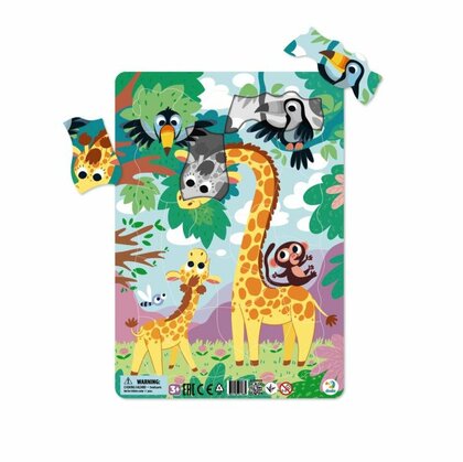 DoDo Puzzle mit Matte - Giraffe 21 Teile