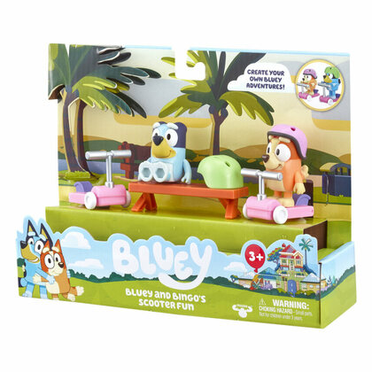 BLUEY Bluey &amp; Bingo Scooter Fun, Zábava na skútru - set figurek a příslušenství