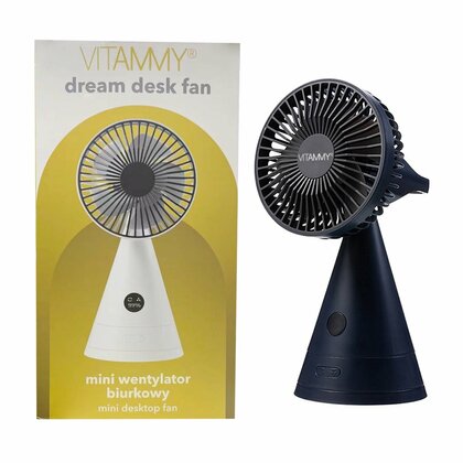 VITAMMY Dream Schreibtischventilator, USB Mini-Tischventilator, schwarz