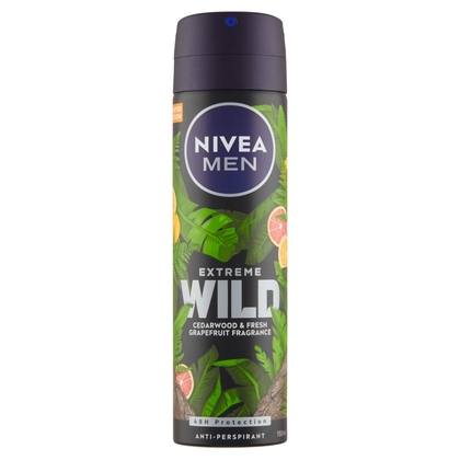 NIVEA Men Extreme Wild Cedarwood &amp; Fresh Grapefruit Fragrance Sprej antiperspirant, 150 ml