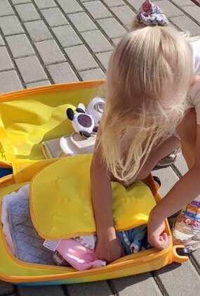Nickelodeon Kinder Reisekoffer mit Rollen Paw Patrol – Gelb (Groß)