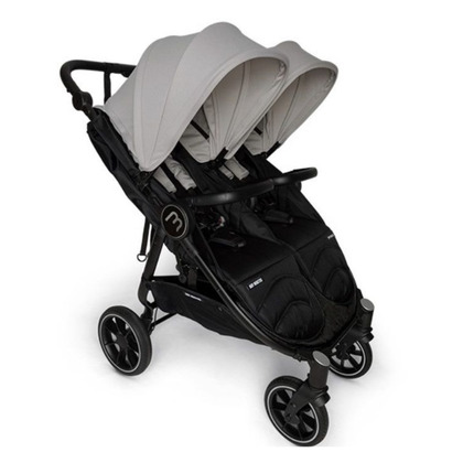 Baby Monsters Easy Twin 4 Ultra keskeny babakocsi ikreknek (szélesség 65 cm), szürke