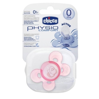 Chicco PHYSIO COMFORT Silikonschnuller, pink, 0m +