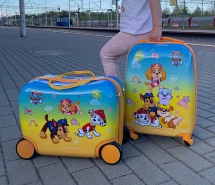 Nickelodeon Kinder Reisekoffer mit Rollen Paw Patrol – Gelb (Groß)