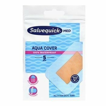 Salvequick Med Aqua Cover Náplasť vodeodolná, 5 ks