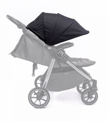 Baby Monsters Easy Twin 4 Ultra schmaler Kinderwagen für Zwillinge (Breite 65 cm), schwarz