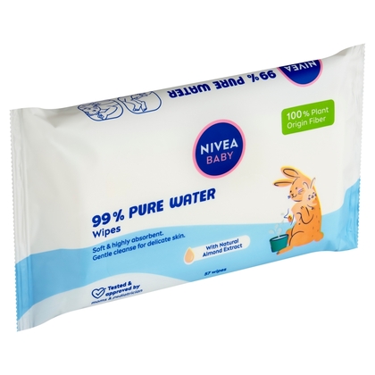 NIVEA Baby 99% Pure Water Čistící ubrousky 57 ks