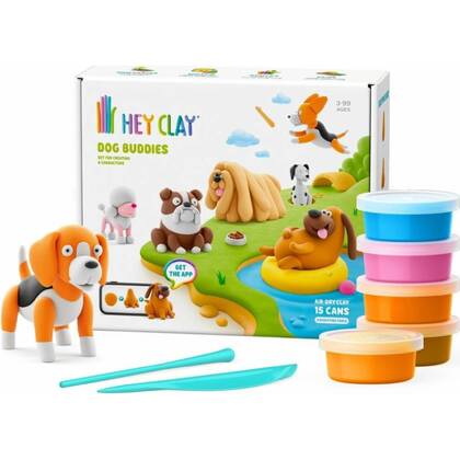 HEJ CLAY Set Buddies Modellező gyurma készlet, Kutyák