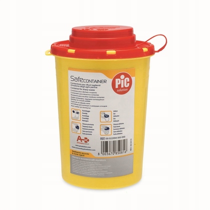 PIC Safe Container, Entsorgungsbehälter für akute medizinische Abfälle, 0,6 l