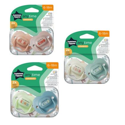 Tommee Tippee CTN AnyTime, Silikónový Cumlík, 6-18m, 2ks