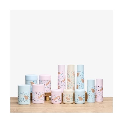 Miniland Detská nerezová termoska Dreamland 350 ml - Veveričky