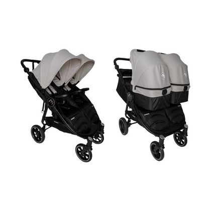 Baby Monsters Kočík pre dvojičky Easy Twin 4 Full Box – Šedá