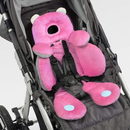 Benbat Body Support – Ergonomická oboustranná vložka do autosedačky a kočárku, 0-12m, růžová