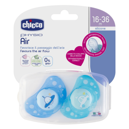 Chicco Physio Air Upokojujúci cumlík, modrý, 16m+