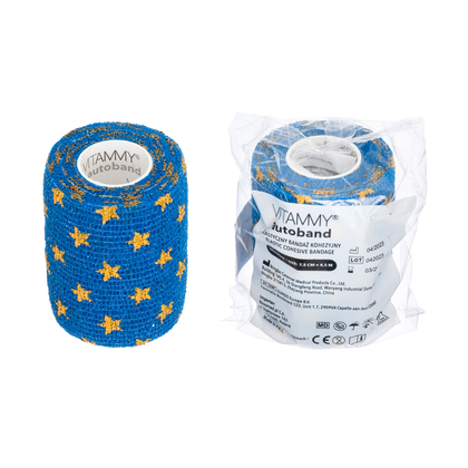 VITAMMY Autoband Öntapadó kötszer csillagnyomattal, kék, 7,5cmx450cm